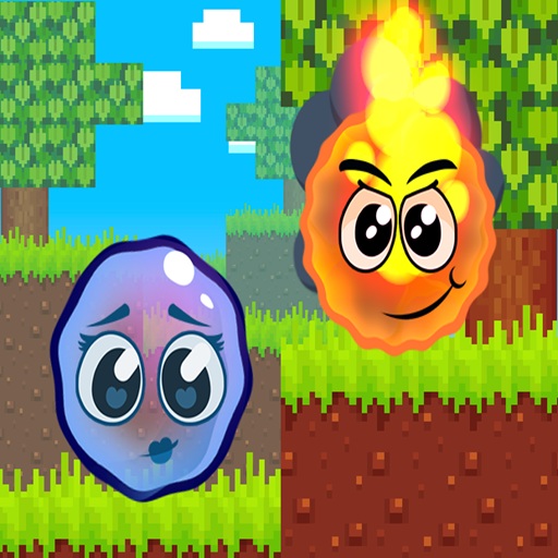 Jogo Fire Ball and Water Ball: Parkour Love Balls online grátis