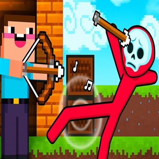 Jogo Noob archer vs Stickman Zombie: zombie shooter online grátis