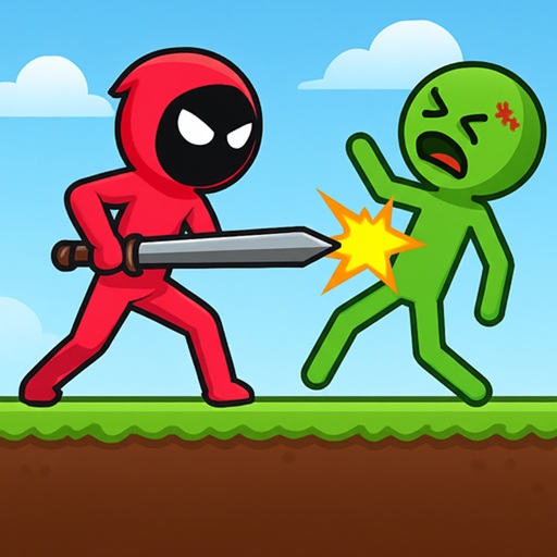 Jogo Red Stickman vs Monster School online grátis