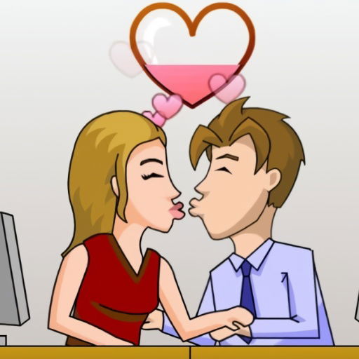 secret office kiss