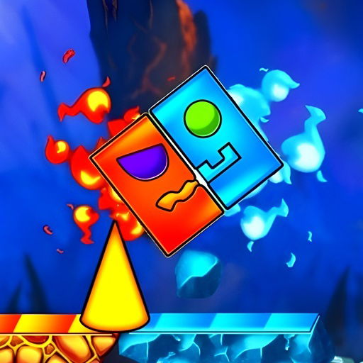 fire and water geometry dash