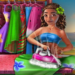 moana washing clothes