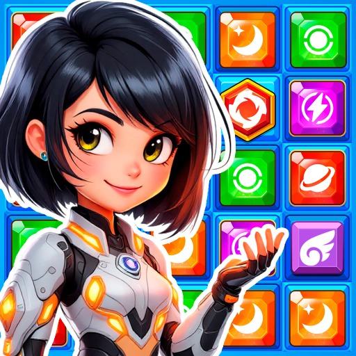 Jogo Secret Galaxy. Match-three online grátis