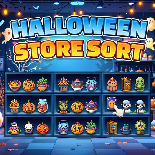 Jogo Halloween Store Sort online grátis - Puzzle