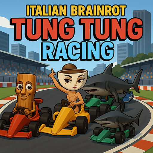 Jogo Italian Brainrot Tung Tung Racing online grátis