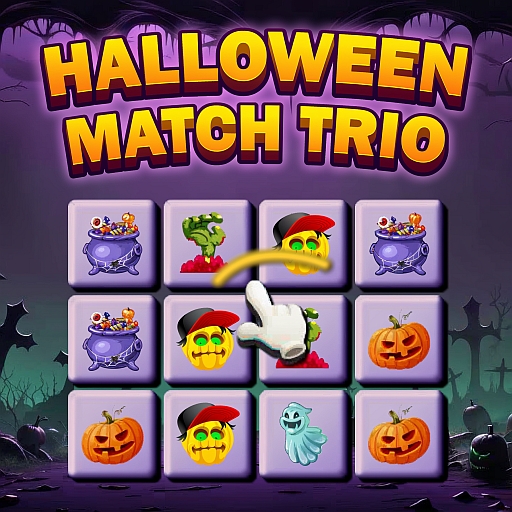 Jogo Halloween Match Trio online grátis