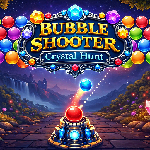 Jogo Bubble Shooter Crystal Hunt online grátis
