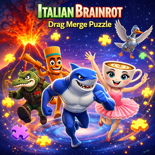 Jogo Italian Brainrot Drag Merge Puzzle online grátis